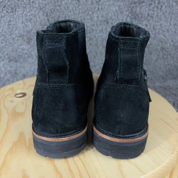 LL Bean Boots Old Port Chelsea Womens Size 8.5 Black Suede Pull On Ankle Booties - Picture 4 of 9